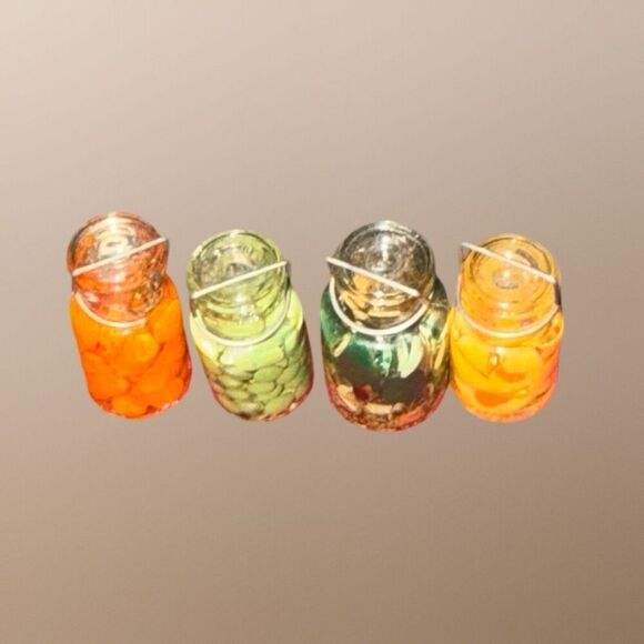 NEW Retro Amphora Mini Jars of Veggies & Fruit Miniature Hallmark B5 - Picture 2 of 3